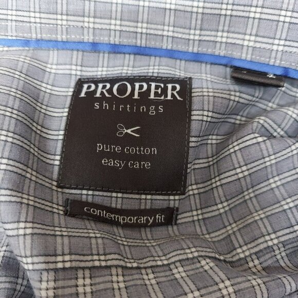 Proper Shirting Mens Classic Fit Shirt White 2 Ply Long Sleeve Size 16.5 - Picture 5 of 6